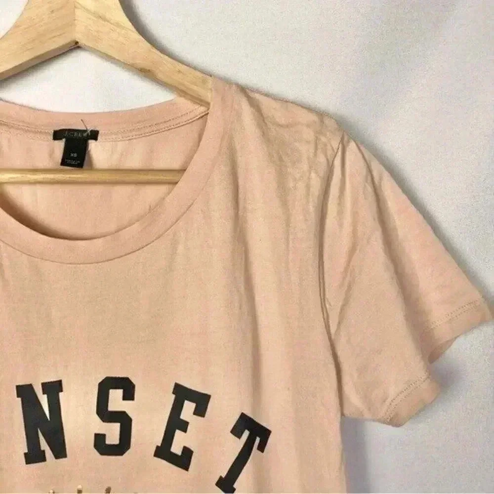 J. Crew Pink Sunset 1967 Crewneck Short Sleeve T-Shirt XS